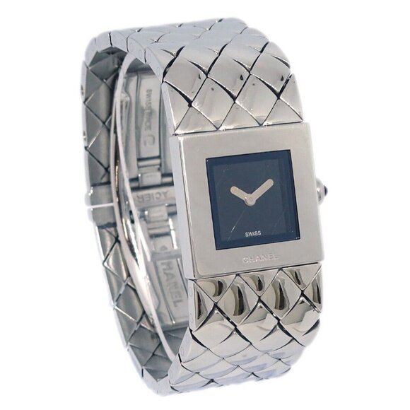 Chanel Matelasse Quartz Watch SS F.R. - Picture 1 of 8